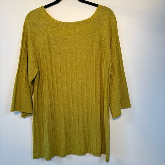 Green Knit Figure Flattering Quiet Luxury Capsule Sweater Top Women’s Plus 18/20 - Picture 9 of 13